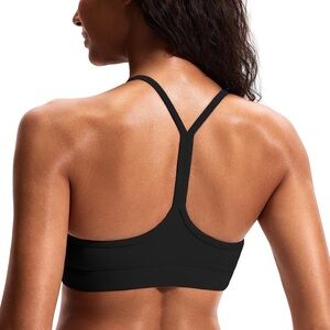 Sleek Black Racerback Bra